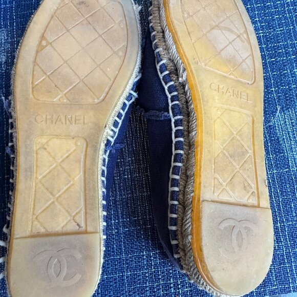 Chanel Dark Blue/Noir Espadrilles Size 36 - Picture 6 of 6